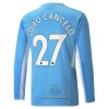 Maglia da Calcio a Maniche Lunghe Manchester City Joao Cancelo 27 Casa 2021-22 per Uomo